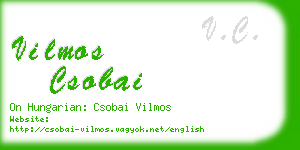 vilmos csobai business card